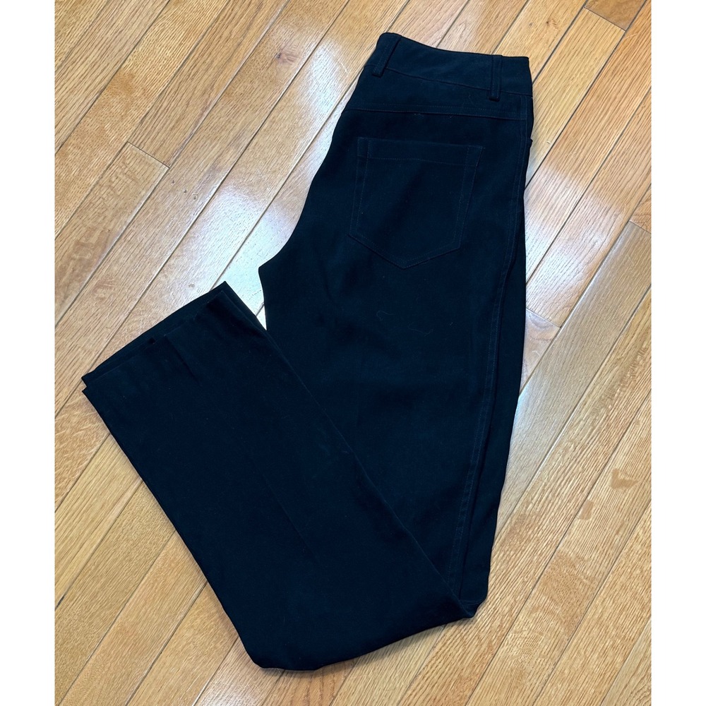J McLaughlin Black Straight Leg Pants Womens Size 2 Stretch Made‎ in USA